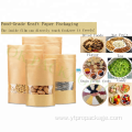 Food-Grade Plastic zipper kraft paper bag with window